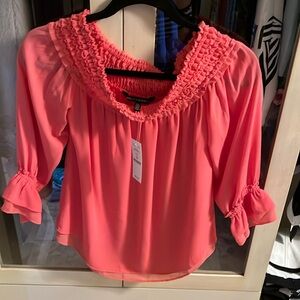 NWT! White House Black Market Smocked Blouse